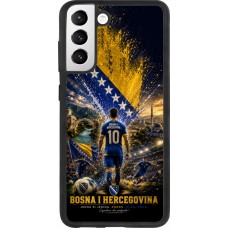 Coque Samsung Galaxy S21 FE 5G - Silicone rigide noir Football Bosnie-Herzégovine splash 2026