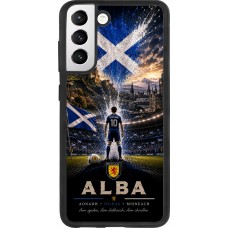 Coque Samsung Galaxy S21 FE 5G - Silicone rigide noir Football Écosse splash 2026