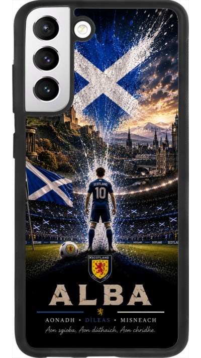 Coque Samsung Galaxy S21 FE 5G - Silicone rigide noir Football Écosse splash 2026