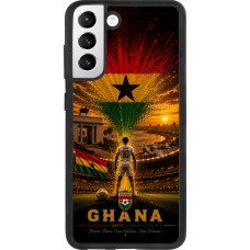 Coque Samsung Galaxy S21 FE 5G - Silicone rigide noir Football Ghana splash 2026