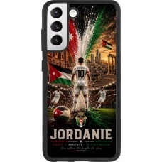 Coque Samsung Galaxy S21 FE 5G - Silicone rigide noir Football Jordanie splash 2026