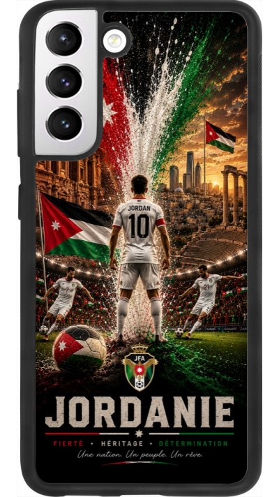 Coque Samsung Galaxy S21 FE 5G - Silicone rigide noir Football Jordanie splash 2026