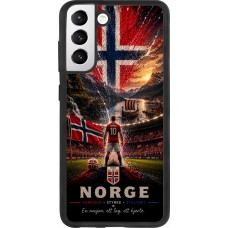 Coque Samsung Galaxy S21 FE 5G - Silicone rigide noir Football Norvège splash 2026