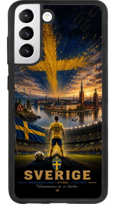 Coque Samsung Galaxy S21 FE 5G - Silicone rigide noir Football Suède splash 2026