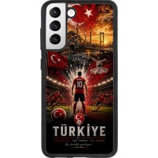 Coque Samsung Galaxy S21 FE 5G - Silicone rigide noir Football Turquie splash 2026