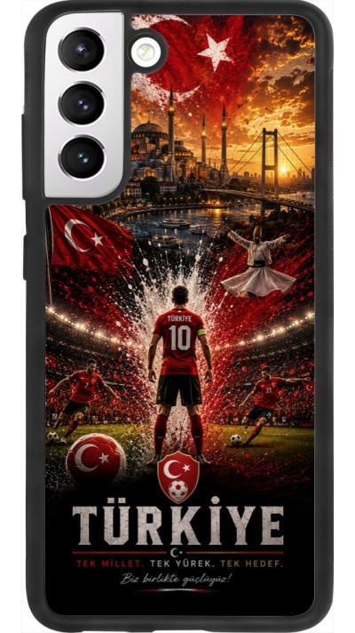 Coque Samsung Galaxy S21 FE 5G - Silicone rigide noir Football Turquie splash 2026