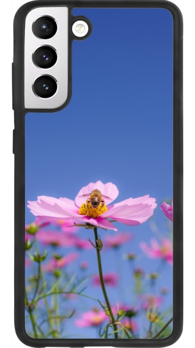 Coque Samsung Galaxy S21 FE 5G - Silicone rigide noir Bee on a flower 2026