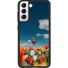 Coque Samsung Galaxy S21 FE 5G - Silicone rigide noir Hot air balloon 2026