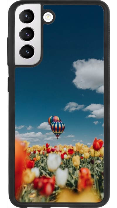 Coque Samsung Galaxy S21 FE 5G - Silicone rigide noir Hot air balloon 2026