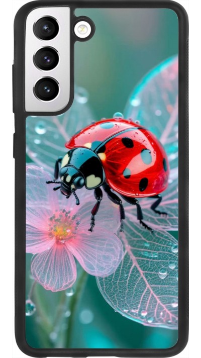 Coque Samsung Galaxy S21 FE 5G - Silicone rigide noir Ladybird in bloom 2026