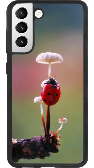 Coque Samsung Galaxy S21 FE 5G - Silicone rigide noir Ladybird on a mushroom 2026