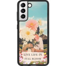 Coque Samsung Galaxy S21 FE 5G - Silicone rigide noir Live life in full moon 2026