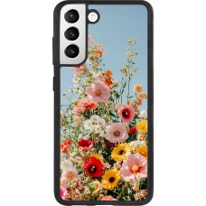 Coque Samsung Galaxy S21 FE 5G - Silicone rigide noir Spring flowers 2026