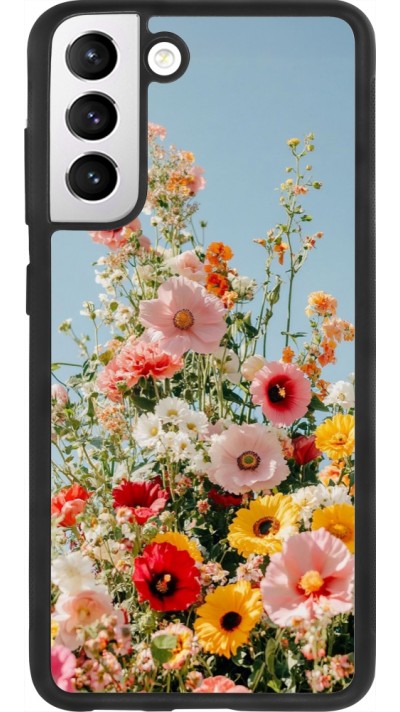 Coque Samsung Galaxy S21 FE 5G - Silicone rigide noir Spring flowers 2026