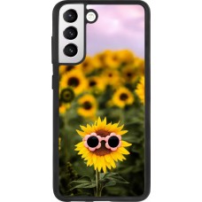 Coque Samsung Galaxy S21 FE 5G - Silicone rigide noir Sunflower with glasses 2026