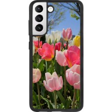 Coque Samsung Galaxy S21 FE 5G - Silicone rigide noir Tulips 2026
