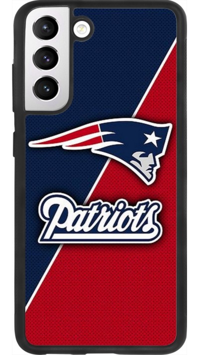 Coque Samsung Galaxy S21 FE 5G - Silicone rigide noir Super Bowl 26 Patriots 1