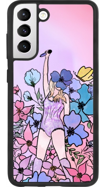 Coque Samsung Galaxy S21 FE 5G - Silicone rigide noir Taylor Swift Sketch - Pink