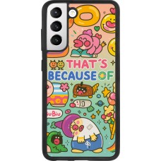 Coque Samsung Galaxy S21 FE 5G - Silicone rigide noir Thats beacause of