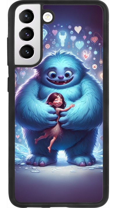 Coque Samsung Galaxy S21 FE 5G - Silicone rigide noir Valentine 2024 Fluffy Love