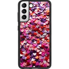 Coque Samsung Galaxy S21 FE 5G - Silicone rigide noir Valentine 2025 Confetti