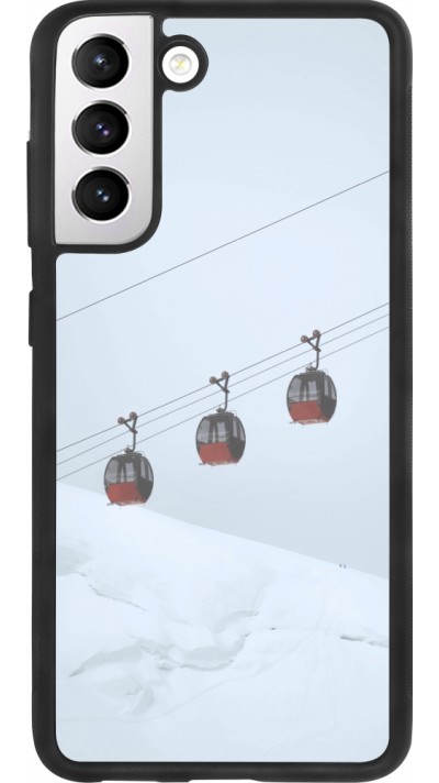 Samsung Galaxy S21 FE 5G Case Hülle - Silikon schwarz Winter 22 ski lift