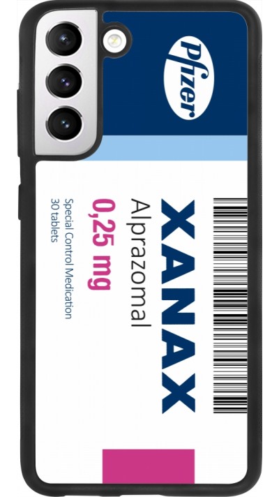 Coque Samsung Galaxy S21 FE 5G - Silicone rigide noir Xanax Alprazolam 2025
