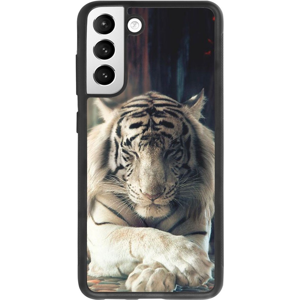 Coque Samsung Galaxy S21 FE 5G - Silicone rigide noir Zen Tiger