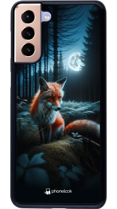 Coque Samsung Galaxy S21+ 5G - Renard lune forêt