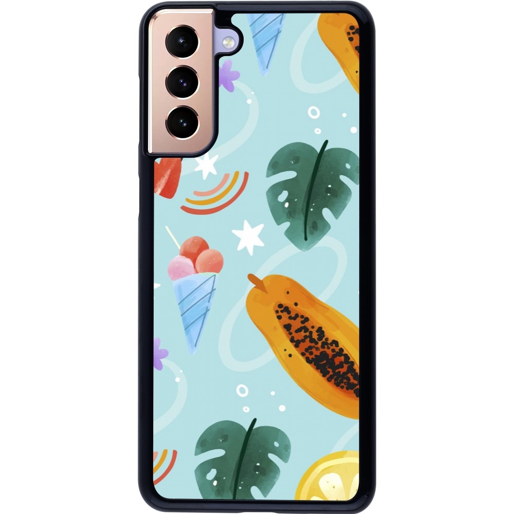 Coque Samsung Galaxy S21+ 5G - Summer 2025 Pattern papaya