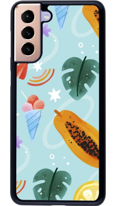 Coque Samsung Galaxy S21+ 5G - Summer 2025 Pattern papaya