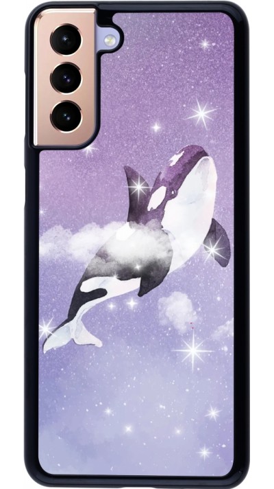 Coque Samsung Galaxy S21+ 5G - Whale in sparking stars