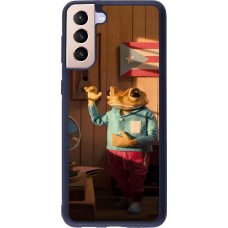 Coque Samsung Galaxy S21+ 5G - Silicone rigide noir Dancing frog DTMF