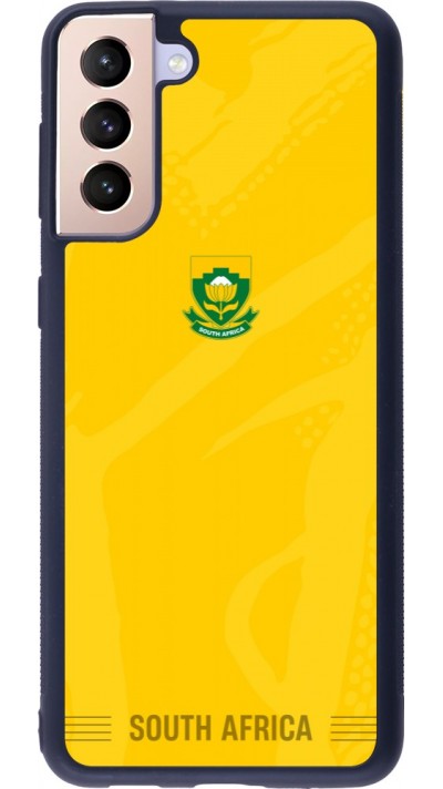 Coque Samsung Galaxy S21+ 5G - Silicone rigide noir Maillot de football Afrique du Sud 2026 personnalisable