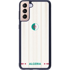 Coque Samsung Galaxy S21+ 5G - Silicone rigide noir Maillot de football Algérie 2026 personnalisable
