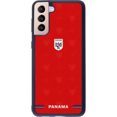 Coque Samsung Galaxy S21+ 5G - Silicone rigide noir Maillot de football Panama 2026 personnalisable