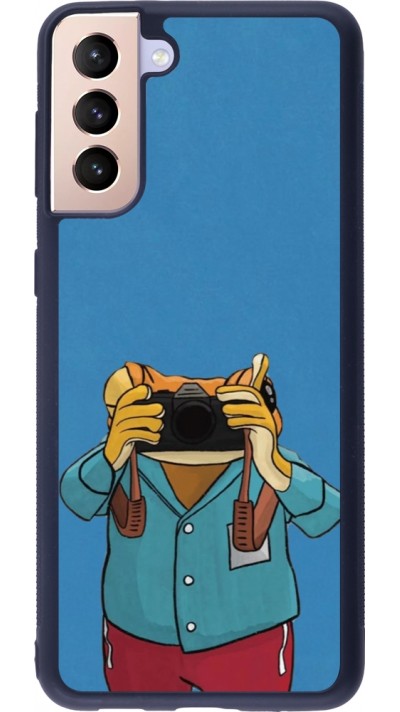 Samsung Galaxy S21+ 5G Case Hülle - Silikon schwarz Frog with camera DTMF