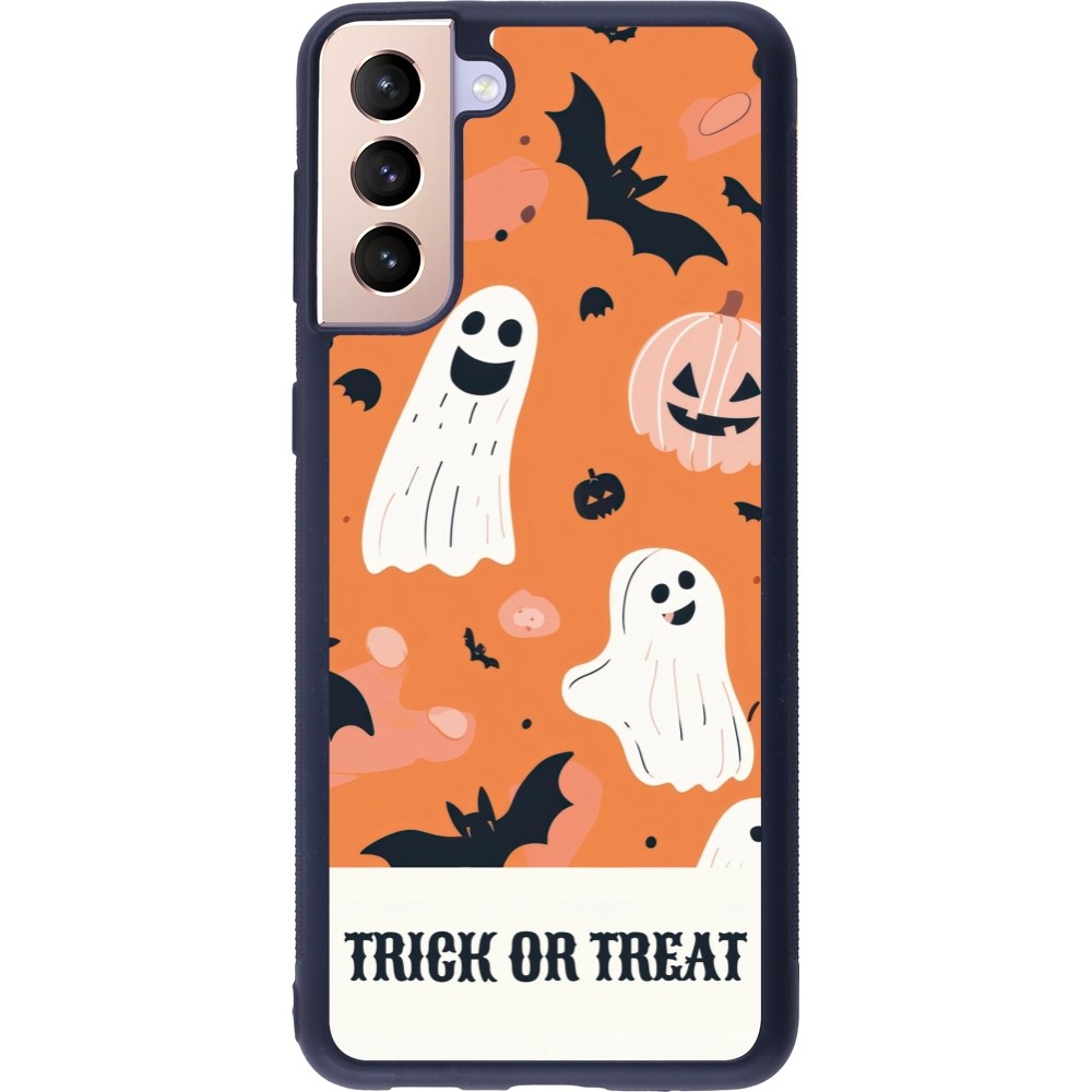 Coque Samsung Galaxy S21+ 5G - Silicone rigide noir Halloween 2025 Trick treat