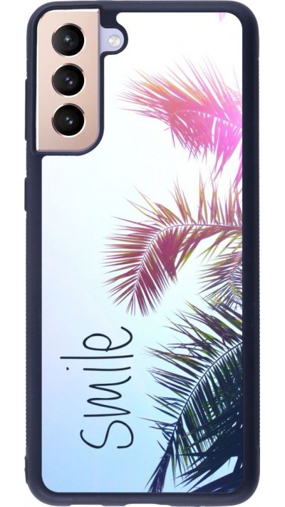 Coque Samsung Galaxy S21+ 5G - Silicone rigide noir Smile 05