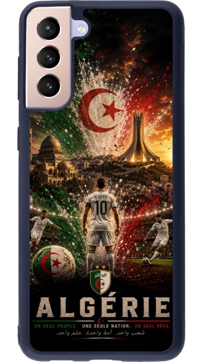 Samsung Galaxy S21+ 5G Case Hülle - Silikon schwarz Fussball Algerien splash 2026