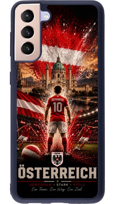 Samsung Galaxy S21+ 5G Case Hülle - Silikon schwarz Fussball Österreich splash 2026