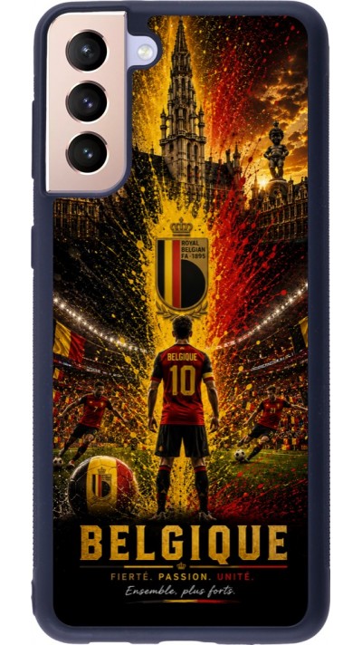 Samsung Galaxy S21+ 5G Case Hülle - Silikon schwarz Fussball Belgien splash 2026
