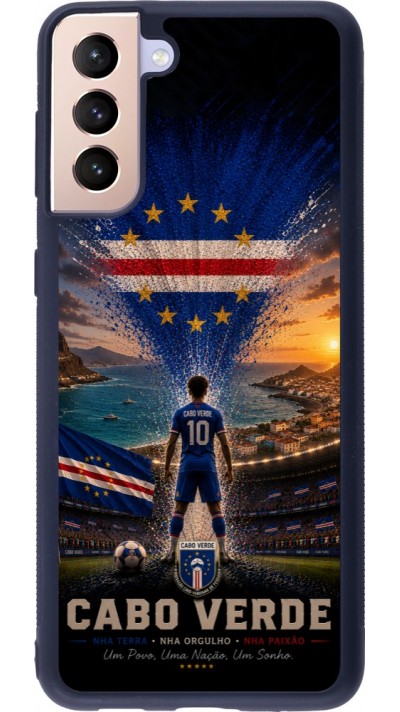 Samsung Galaxy S21+ 5G Case Hülle - Silikon schwarz Fussball Kap Verde splash 2026