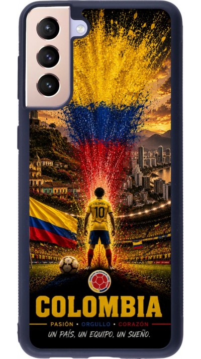Samsung Galaxy S21+ 5G Case Hülle - Silikon schwarz Fussball Kolumbien splash 2026
