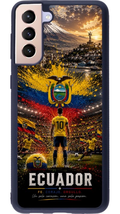 Samsung Galaxy S21+ 5G Case Hülle - Silikon schwarz Fussball Ecuador splash 2026