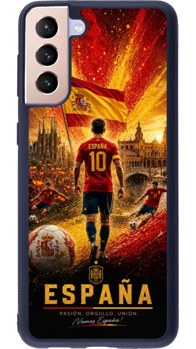 Samsung Galaxy S21+ 5G Case Hülle - Silikon schwarz Fussball Espanien splash 2026