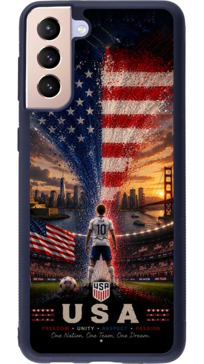 Samsung Galaxy S21+ 5G Case Hülle - Silikon schwarz Fussball Vereinigten Staaten splash 2026