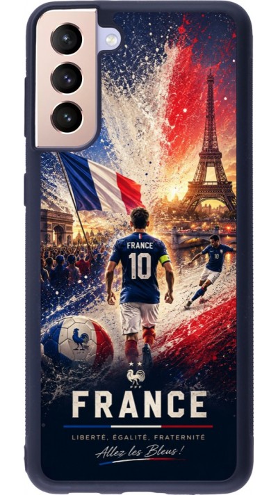 Samsung Galaxy S21+ 5G Case Hülle - Silikon schwarz Fussball Frankreich splash 2026