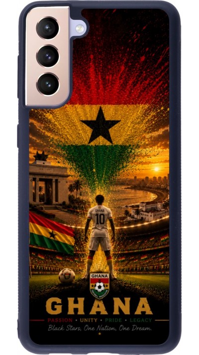 Samsung Galaxy S21+ 5G Case Hülle - Silikon schwarz Fussball Ghana splash 2026