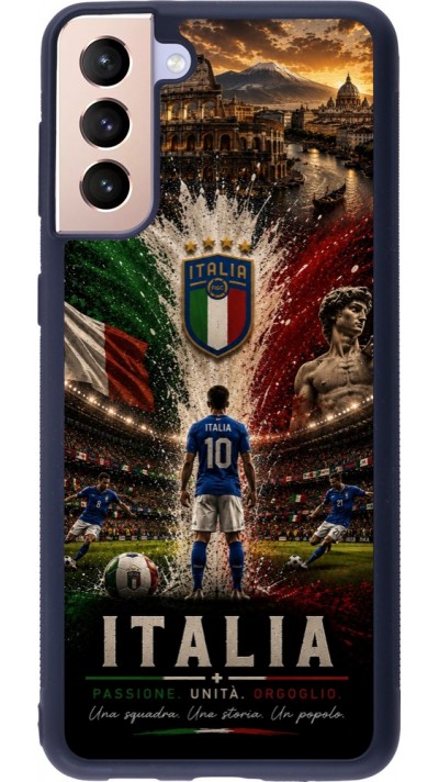 Samsung Galaxy S21+ 5G Case Hülle - Silikon schwarz Fussball Italien splash 2026